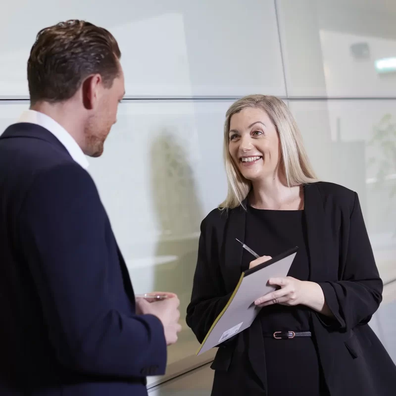 rick talking to woman