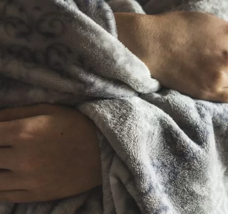 keeping warm in blanket