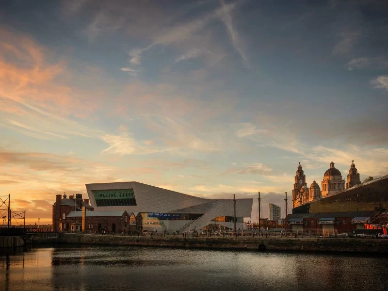 Sunset over Liverpool Waterfront